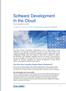 Software Development In the Cloud Cloud management and ALM