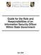 Guide for the Role and Responsibilities of an Information Security Officer Within State Government