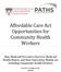 Affordable Care Act Opportunities for Community Health Workers