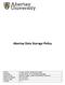 Abertay Data Storage Policy