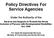 Policy Directives For Service Agencies