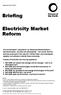 Briefing. Electricity Market Reform