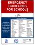 EMERGENCY GUIDELINES FOR SCHOOLS