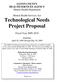 FACE SHEET FOR TECHNOLOGICAL NEEDS PROJECT PROPOSAL