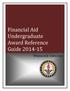 Financial Aid Undergraduate Award Reference Guide 2014-15. Whitworth University