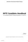 NPTE Candidate Handbook For the National Physical Therapy Examinations: PT and PTA