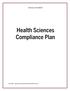 Health Sciences Compliance Plan