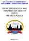 CHICAGO POLICE DEPARTMENT DEPLOYMENT OPERATIONS S CENTER CRIME PREVENTION AND INFORMATION CENTER (CPIC) PRIVACY POLICY