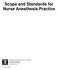 Scope and Standards for Nurse Anesthesia Practice
