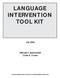 LANGUAGE INTERVENTION TOOL KIT