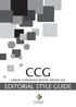 CCG CAREER COMMUNICATIONS GROUP, INC. EDITORIAL STYLE GUIDE