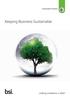 Sustainability Portfolio. Keeping Business Sustainable