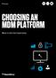Choosing an MDM Platform