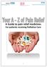 A Guide to pain relief medicines For patients receiving Palliative Care