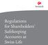 Regulations for Shareholders Safekeeping Accounts at Swiss Life