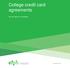 College credit card agreements. Annual report to Congress