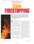 FIRESTOPPING. Cable. Firestopping is the technology used to