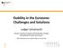 Stability in the Eurozone: Challenges and Solutions