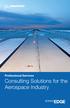 Professional Services. Consulting Solutions for the Aerospace Industry