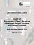 Audit of Equipment (Fleet) Services Replacement Decision, Purchase, and Disposal Processes