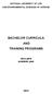 BACHELOR CURRICULA AND TRAINING PROGRAMS