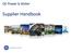 GE Power & Water. Supplier Handbook