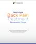 Patient s Guide. Back Pain Treatment. Decompression Therapy