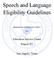 Speech and Language Eligibility Guidelines