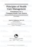 Principles of Health Care Management