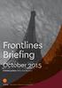 Frontlines Briefing. October 2015. Climate justice: Paris and Beyond. International Trade Union Confederation