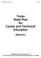 Texas State Plan for Career and Technical Education