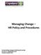 Managing Change HR Policy and Procedures