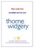 Pay Less Tax NOVEMBER EDITION 2008. Thorne Widgery, 33 Bridge Street, Hereford HR4 9DQ