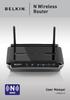 N Wireless Router. User Manual F5D8233-4
