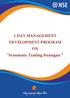 1 DAY MANAGEMENT DEVELOPMENT PROGRAM ON Systematic Trading Strategies