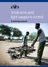Small arms and light weapons control. A training manual
