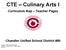 CTE Culinary Arts I Curriculum Map Teacher Pages Chandler Unified School District #80