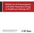 NIOSH List of Antineoplastic and Other Hazardous Drugs in Healthcare Settings 2012
