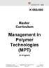 Management in Polymer Technologies (MPT)