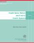 Health Sector Reform and District Health Systems
