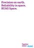 Precision on earth. Reliability in space. RUAG Space.