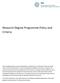 Research Degree Programme Policy and Criteria