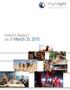 Interim Report as of March 31, 2015