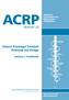 ACRP REPORT 25. Airport Passenger Terminal Planning and Design. Volume 1: Guidebook AIRPORT COOPERATIVE RESEARCH PROGRAM