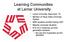 Learning Communities at Lamar University