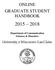 ONLINE GRADUATE STUDENT HANDBOOK. Department of Communication Sciences & Disorders