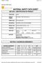 MATERIAL SAFETY DATA SHEET