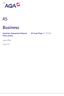 V1.0. Business. Specimen Assessment Material AS-level Paper 1 7131/1 Mark scheme. June 2014. Version 2.0