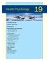 Health Psychology CHAPTER OUTLINE LEARNING OBJECTIVES INTRODUCTION