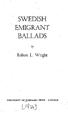 SWEDISH EMIGRANT BALLADS